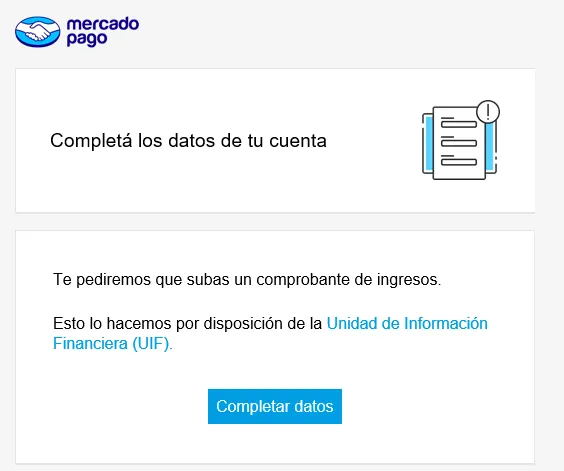 Completá los datos de tu cuenta, te pediremos que subas un comprobante de Ingresos